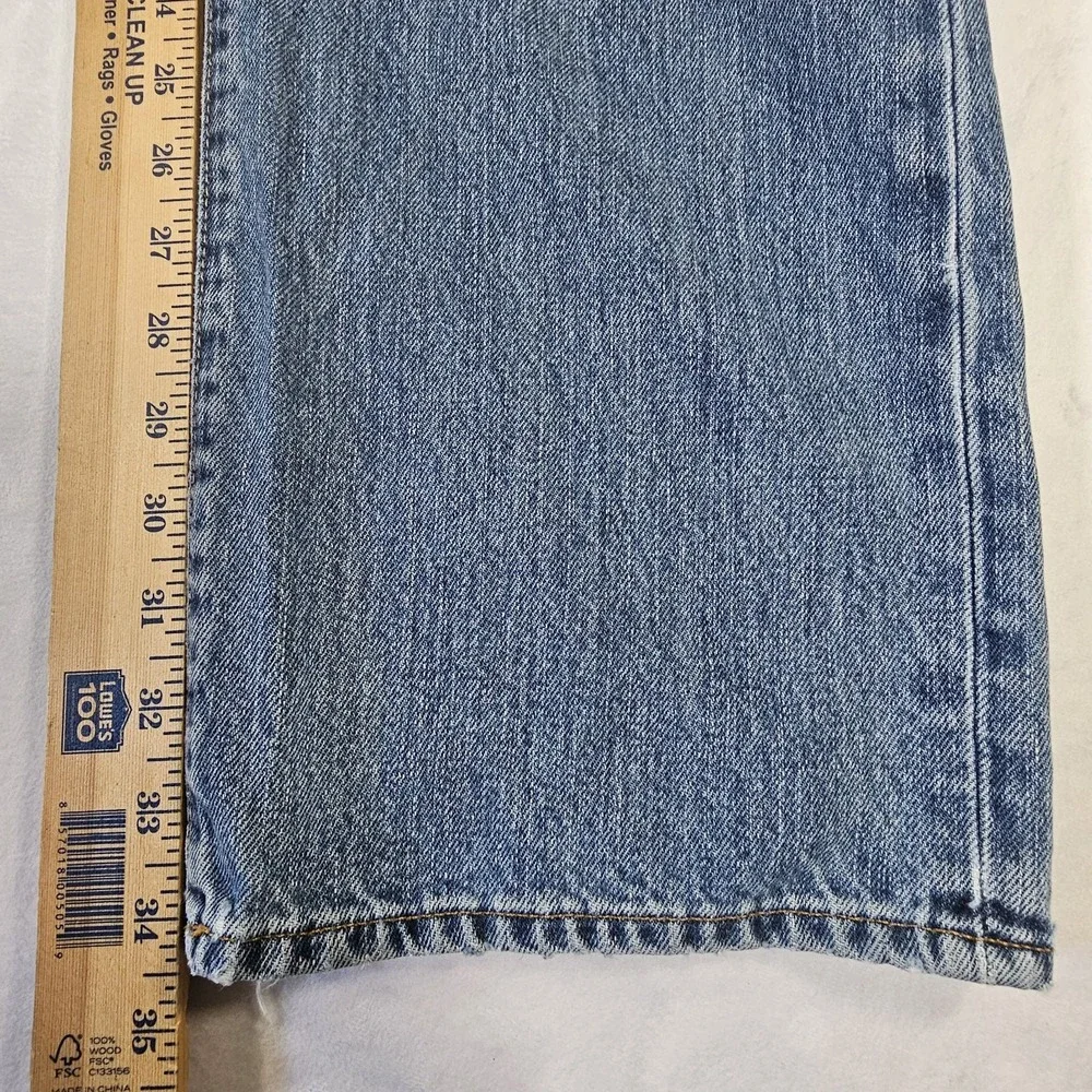 Polo Ralph Lauren Authentic Dungaree Jeans Men's 38x34 Straight Leg Blue Denim